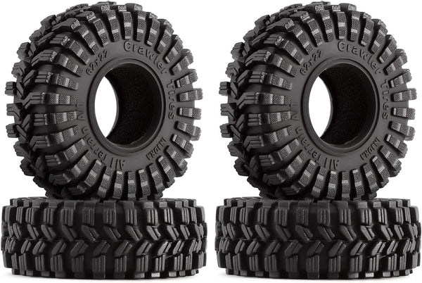 INJORA 1.0 All Terrain Super S5 King Trekker Tires - Soft Sticky for 1/18 TRX4M 1/24 RC Crawler Axial SCX24 FMS FCX24