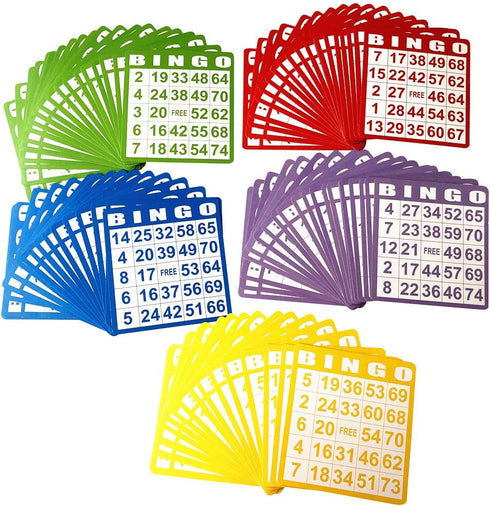 Yuanhe 100 Bingo Game Cards,Bingo Set, Kids Party Paper Card Games, School Classroom Family Gathering Activity, Casino Trip