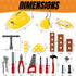 Kids Handyman Tools Toy Set - 52 PCS Mechanic Pretend Play Construction Playset for Toddlers
