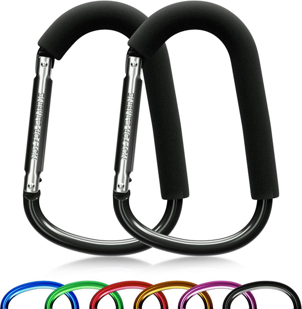 sprookber 6.7 Inch Large Stroller Hooks for Diaper Bags & Purses, Heavy