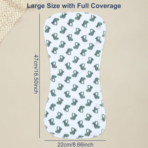 2-in-1 3 Set Newborn,12-Pack Baby Burp Cloths &Baby B.ibs Design Layers Thicken Cotton Absorbent and Soft Spit Up