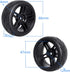 Pre-Glued 12mm Hex 1/10 On Road RC Touring Car Wheels & Tires 26mm for Traxxas 4-Tec 2.0 Tamiya TT02 TT01 Kyosho Fazer MK2 HPI 1/18 Latrax Teton SST, 4pcs