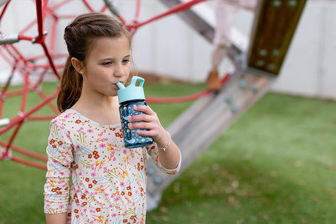 Simple Modern Kids Water Bottle, BPA-Free Tritan Cup with Leak Proof Straw Lid, 12oz, Dinosaur Roar