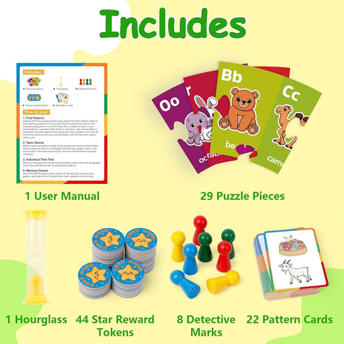 Kids Floor Puzzles - Toddler Jigsaw Alphabet ABC Learning Games, Educational Toys for Preschool and Kindergarten