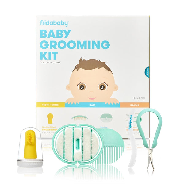 Frida Baby Grooming Kit | Baby Essentials Gift Set Includes Finger Brush