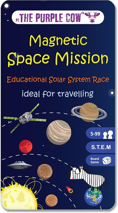 The Purple Cow Space Mission Magnetic Travel Game - Educational and Learning Activity for Boys and Girls Ages 5+