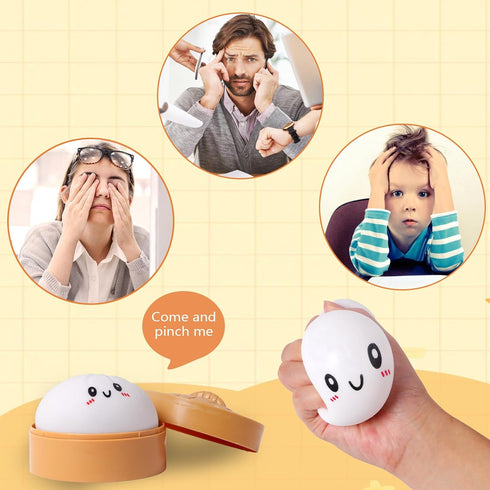 AiSiXin Squishy Dumpling Stress Balls for Adults, Dumpling Squishy Toys for Kids, Dumpling Fidget Sensory Toy, Squeeze