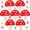 7 Pcs Cute Mushroom Balloons - 31 x 21 Inch Large Mushroom