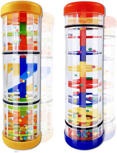 LOOIKOOS Rainmaker Rain Stick Musical Instrument for Babies, Sensory Developmental Toy for Toddler Musical Play