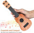 Toddmomy Kids Ukulele Toys - Plastic Ukulele Guitar Musical Instrument for Beginners, Light Brown