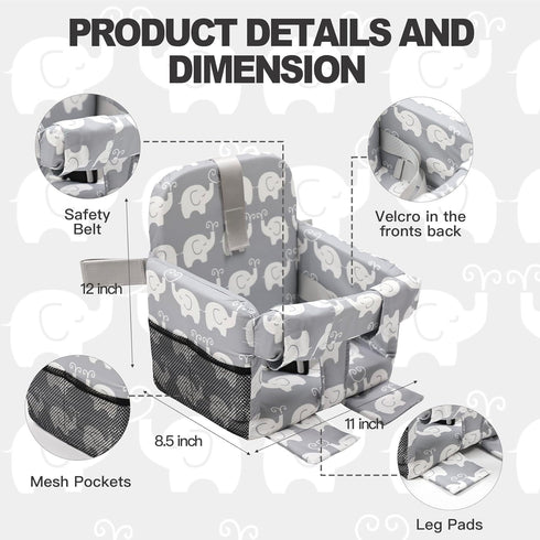 2-in-1 Padded Shopping Cart Cover for Baby & Toddler, High Chair Cover with Soft Thigh Guards, Grocery Cart Seat