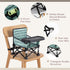 6-36 Toddler Booster Seat for Dining Table & Kitchen Chair - Portable Foldable with Removable Tray, Baby Camping Chair