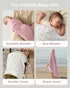2 Pack 100% Kids,37.5"x37.5", Yoofoss Hooded Baby Towels for Newborn Muslin Organic Cotton Baby Bath Towel with Hood