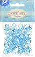 Mini Multi Blue Plastic Pacifier Favors - 1" x .5" (24 Pc) - Perfect for Baby Showers, Parties & DIY Decor