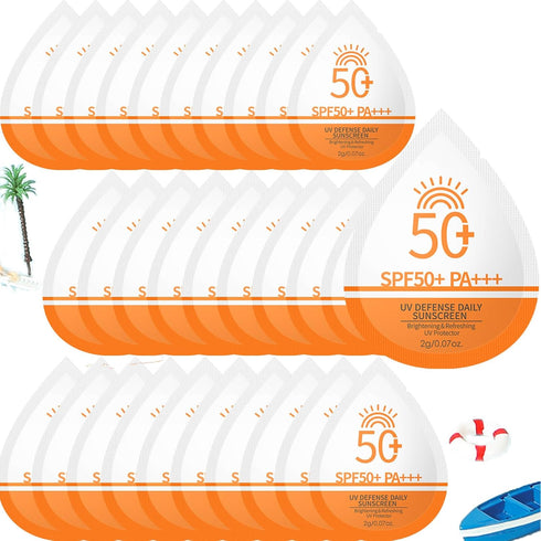 LOTIZUO Mini Sunscreen Travel Size Bulk, 50 Pcs SPF50 Beach Must Haves For