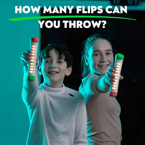 Stickflip Auto-Counting 10 8+ How Many Flips can You Throw? | Electronic Flip Challenge Game | Skill Toy for Kids