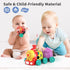 MOONTOY Baby Cars Toys for Babies 6-12 Months - Infant Toys Train, Soft Cars Ball Rattle, Musical Toddler Push Truck