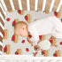 Pigsaly 27x39 Inch Crib Sheets Pancakes Strawberries Baby Sheet for Standard Crib Mattress Boys Girls Toddler Bed