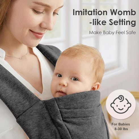 Carriers(8-30lbs), MISSWISDOM Baby Carrier Newborn to Toddler Baby Wraps Newborn Carrier with Head Support, Infant