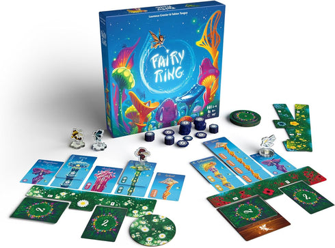 Immersive 8+, 2-4 40 Fairy Ring Board Game - Enchanting Drafting & Movement Strategy Game, Fairy Village Building Game