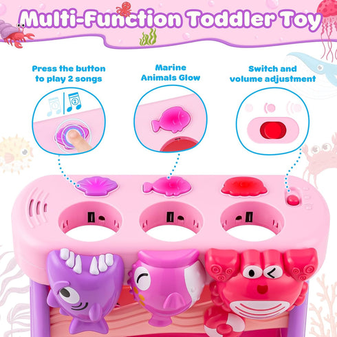 1, 2 V-Opitos Musical Toy for Years Old Boys & Girls, Feeding Interactive Toys with Ball, Montessori Education Toys