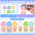 Counter Playset 2 3 4 5 6 Wooden Ice Cream Toy, Ice Cream for Kids, Toddler Pretend Play Kitchen Accessories
