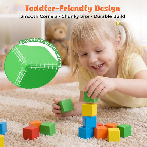 28PCS 1.3 Inch 3-6, LovesTown Large Magnetic Blocks for Toddlers Ages Magnet Building Cubes Montessori STEM Preschool