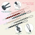 6-Pack Silicone Pacifier Clips for Babies, Safe Teething Beads, Rust-Free Holders, Baby Boy and Girl Essentials