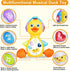 Yzata Tummy 1 Musical Flapping Yellow Duck, Crawling Time, Educational Learning Walking Light Up Dancing Toy for Year