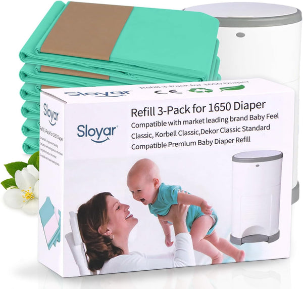 Sloyar Refills Compatible with DEKOR CLASSIC Diaper Pails/3 Pack/Versatile and Functional/Suitable for