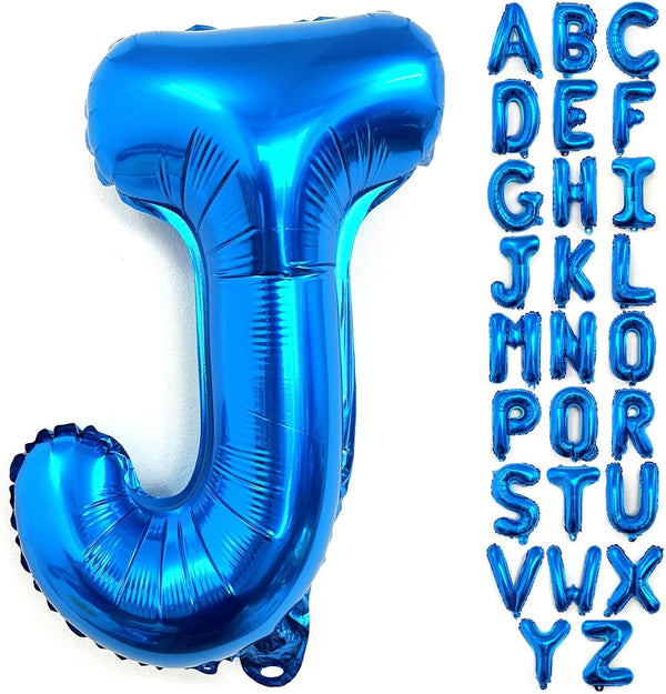 Lovoir 40 Inch Large Blue Letter J Balloons, Jumbo Mylar Foil Helium Balloon for Birthday Party Decorations