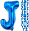 Lovoir 40 Inch Large Blue Letter J Balloons, Jumbo Mylar Foil Helium Balloon for Birthday Party Decorations