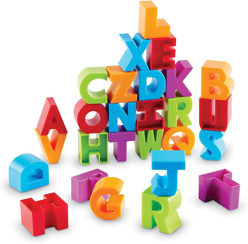 Learning Resources Letter Blocks, 36 Pieces Fine Motor Toy for Ages 2+, ABCs and Letter Recognition Educational Toy