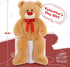 MorisMos Giant Teddy Bear Stuffed Animal, Love Heart Big Plush Toy, Large 36-inch Bear for Girlfriend Valentine's Day