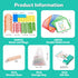 Construction Sticks & Rings Shape Puzzle, Wooden Pattern Blocks STEM Toy for Boys Girls Toddlers