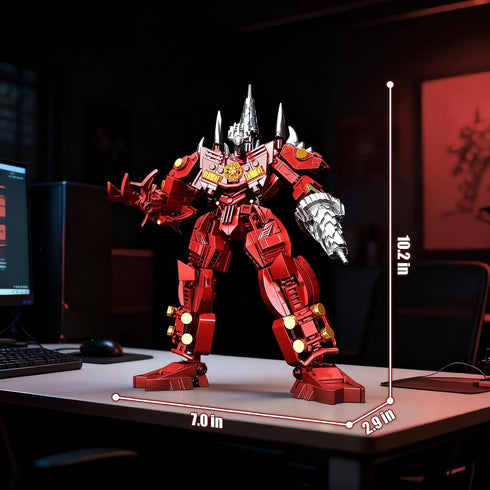Set, 437 HIGH GODO Red Drill Mech Robot Building Blocks Toilet Upgraded TV Figure Mech Model Building Kit, Cool