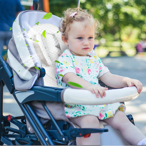 2-in-1 KAKIBLIN Infant Car Seat Insert, Baby Car Seat Head Neck Body Support, Breathable Newborn Car Seat Insert