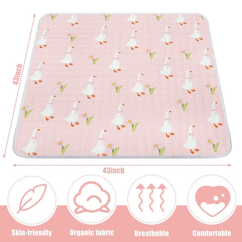 43 43 Inch Tummy Funtery x Baby Playmat Portable Crawling Washable Foldable Time Non Slip Baby Floor Large Playpen Mat