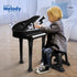 Love&Mini 31 Keys Kids Piano Keyboard Toys with Microphone and Stool, Black, for Kids Age 3+