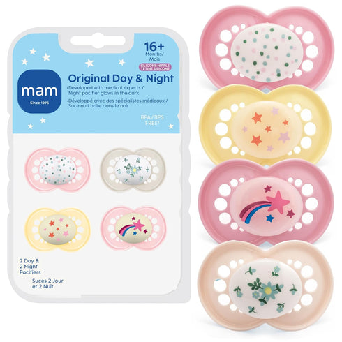 MAM Original Baby Pacifiers 16+ Months, Binky for Newborn Babies, BPA-Free Skin