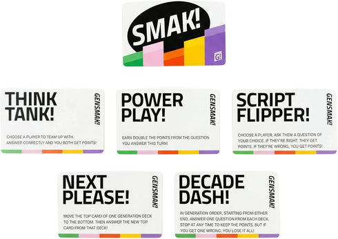 GENSMAK 2-8+ 10+ ! Trivia Party Game for Adults & Families Multi-Generational Trivia Card Game for Game Night Funny