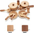 WHOHOLL Wooden Toys Play Kitchen Accessories - Montessori Toys for Toddlers, Play Dishes & Food Playset for Kids