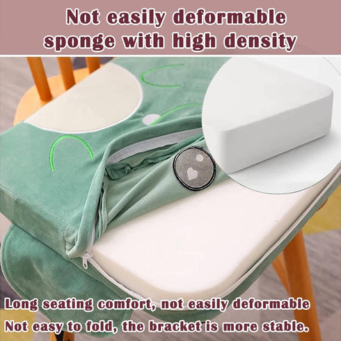 KOGITI Toddler Booster Seat for Dining Double Straps Washable Portable Thick Chair Increasing Cushion for Baby Kids