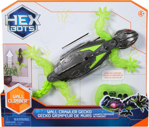 6070281 4 4 HEX Bots - WALLCRAWLER Gecko: Lagarto GECO Wall Climber - Rechargeable Remote Control Robot - - Gift