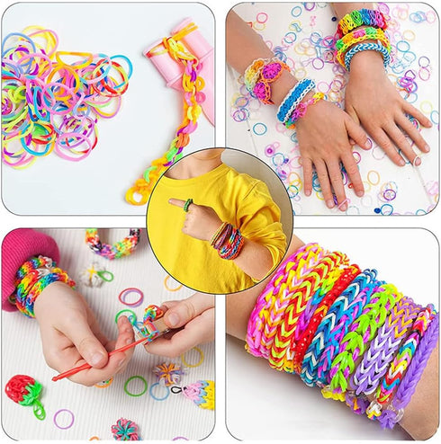 3000PCS Loom Rubber Bands Kit, 75 Clips, 5 Hooks, Premium Bracelet Making Kit for Kids, Black