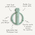 Mushie Silicone Robot Rattle & Teether Toy for Babies