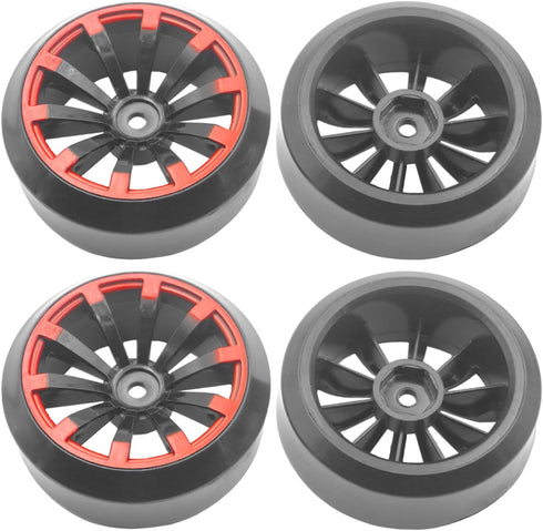 4Pack Vgoohobby RC Drift Wheels and Tires Set, Compatible with Traxxas HSP Tamiya Kyosho 1/10 RC Car