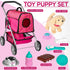 Puppy Doll Stroller - Remote Control Electronic Plush Puppy Dog Toy - Singing, Walking, Barking, Tail Wagging for Kids