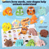 BESTAMTOY 52 3-5, Pieces Matching Game, Wooden Alphabet Animal Puzzles for Toddlers, ABC Peg Puzzles for Kids Ages
