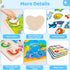 Peacurh 2 3 4 4 Pack 1-3 Wooden Peg Puzzles for Toddlers Year Old, Montessori Toys Preschool Learning Puzzles